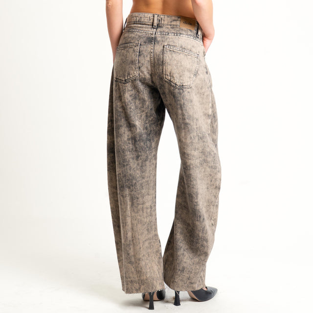 Dixie-Jeans barrel slegato maltinto - grigio cenere