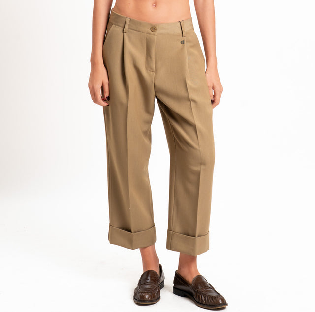 Dixie-Pantalone con risvolto - cammello