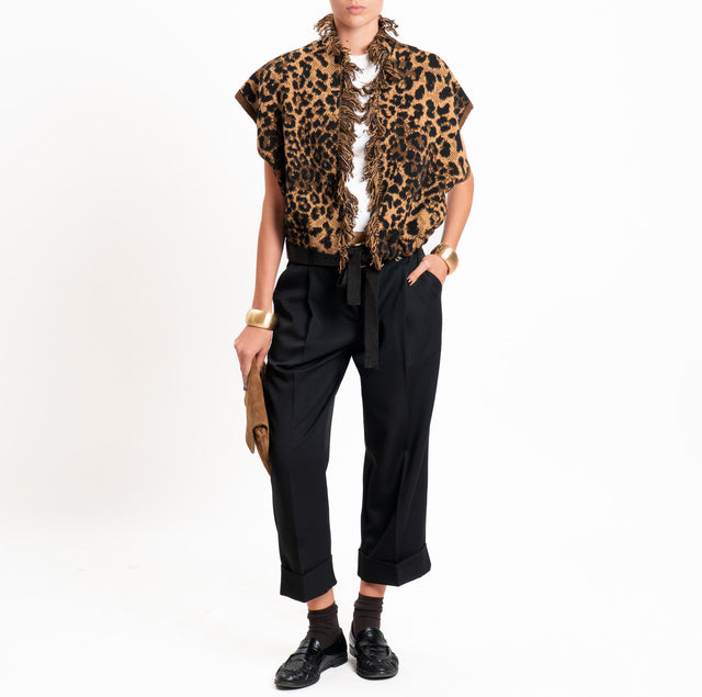 Dixie-Pantalone con risvolto - nero