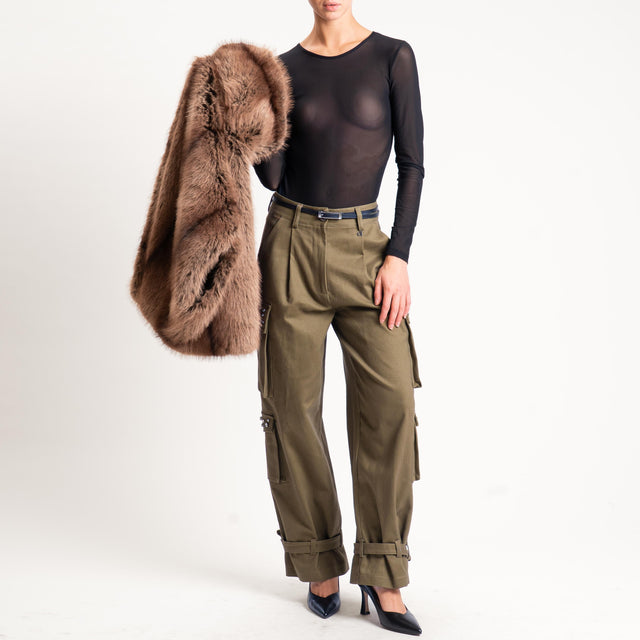 Dixie-Pantalone cargo con strass - militare