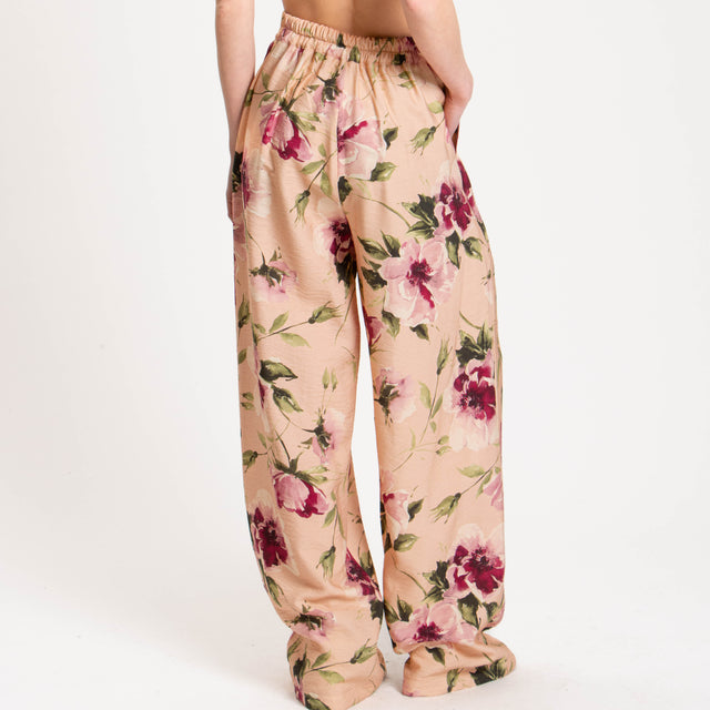 Dixie-Pantalone fantasia floreale - rosa