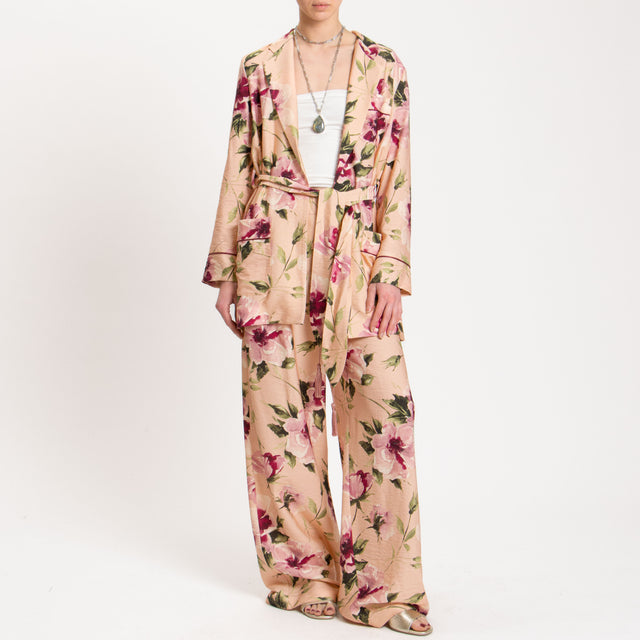 Dixie-Pantalone fantasia floreale - rosa