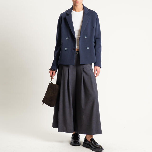 Dixie-Pantalone elastico dietro con pinces - antracite
