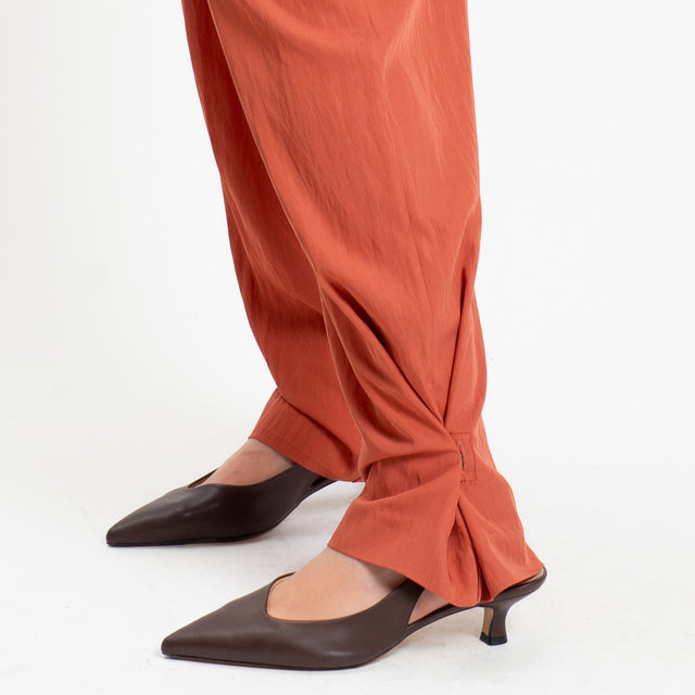 Dixie-Pantalone balloon con pinces - ruggine