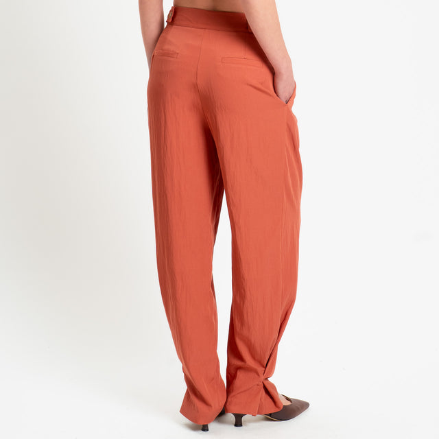 Dixie-Pantalone balloon con pinces - ruggine