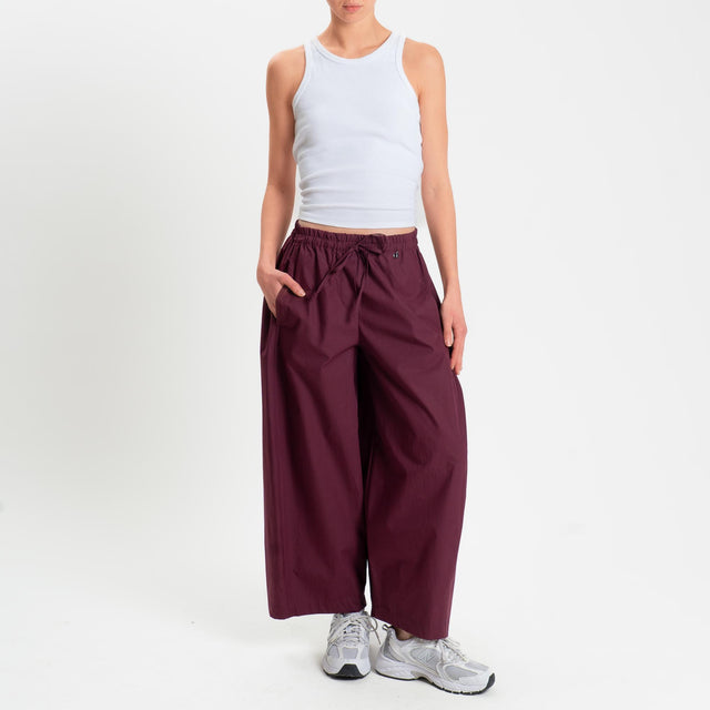 Dixie-Pantalone popeline balloon elastico in vita - india