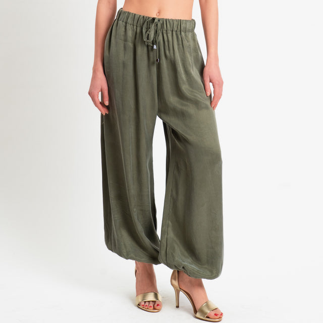 Dixie-Pantalone con elastico in Cupro Manopesca - militare
