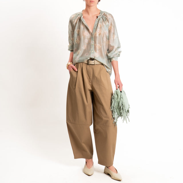 Dixie-Pantalone balloon elastico dietro - biscotto