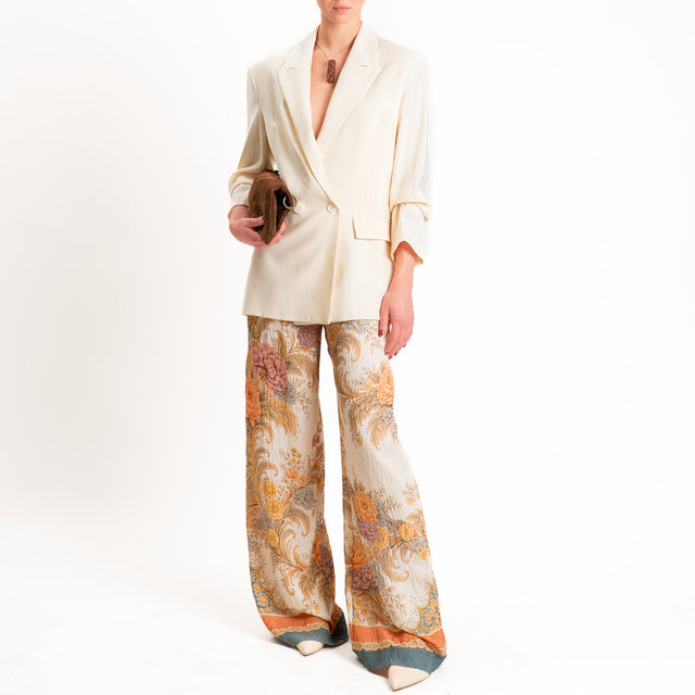 Dixie-Pantalone fantasia floreale - sand/orange/beige