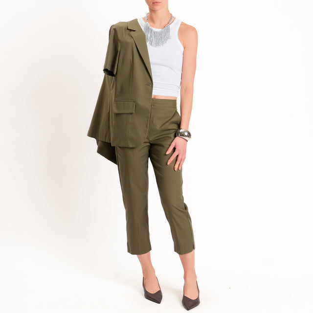 Dixie-Pantalone cotone straight fit - salvia
