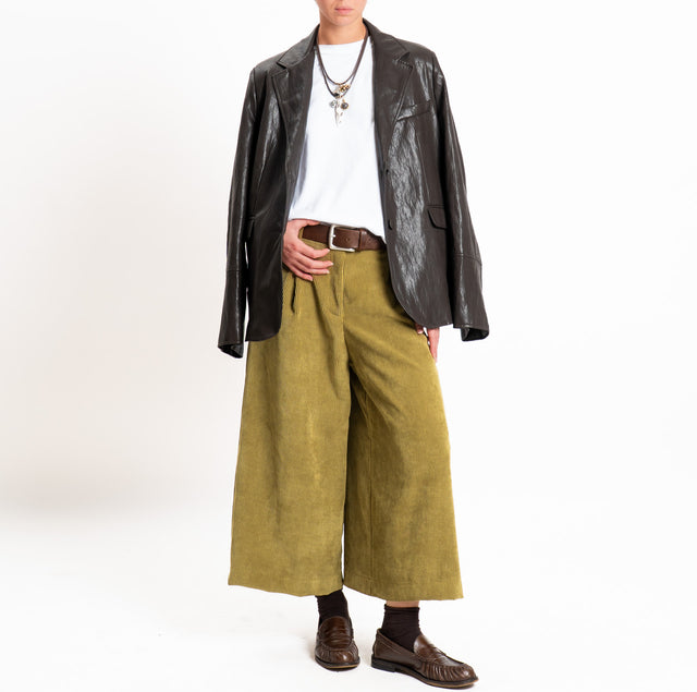 Dixie-Pantalone velluto 500 righe cropped - olio