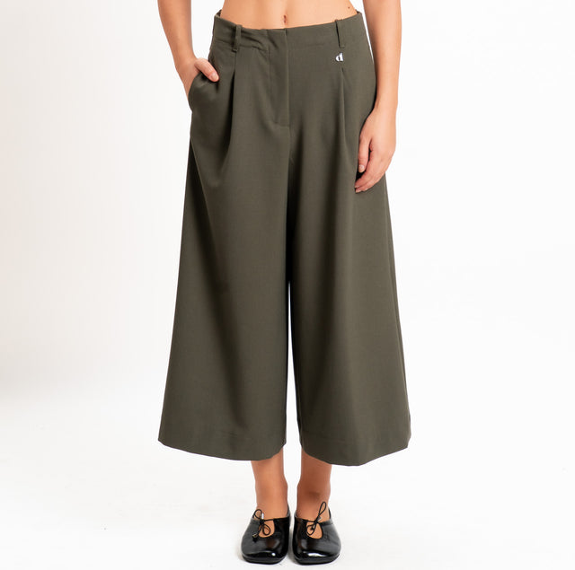 Dixie-Pantalone cropped - militare