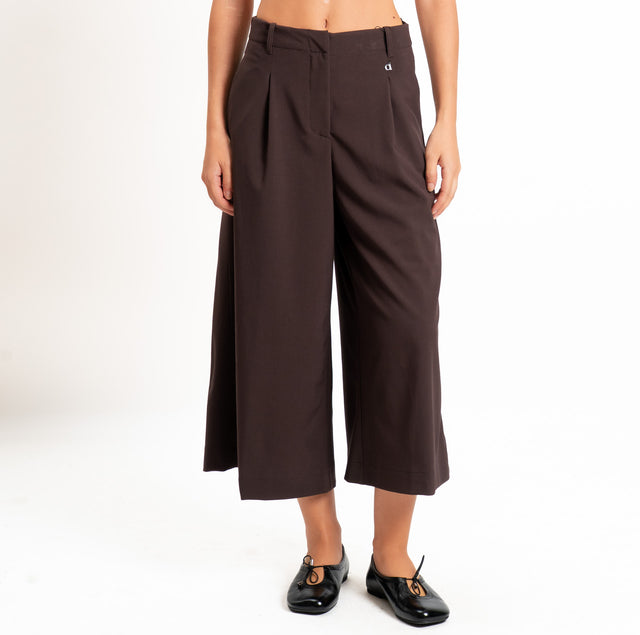 Dixie-Pantalone cropped - moro