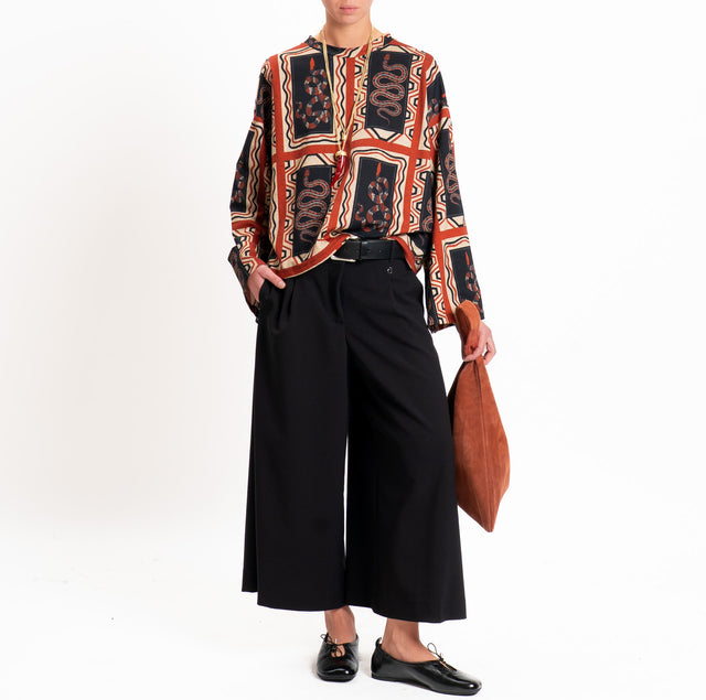 Dixie-Pantalone cropped - nero