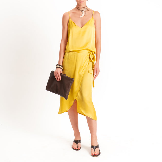 Dixie-Top satin bretelle regolabili - giallo