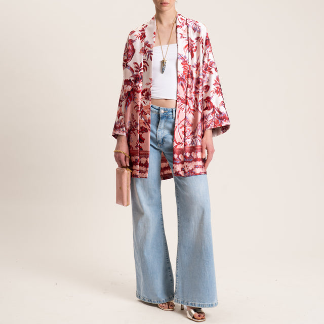 Dixie-Kimono fantasia floreale - latte/india