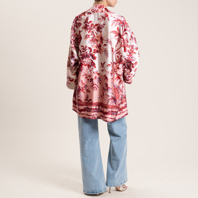 Dixie-Kimono fantasia floreale - latte/india