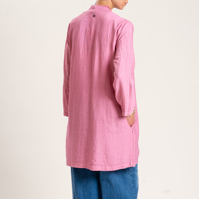 Dixie-Kimono viscosa goffrato con tasche - onion