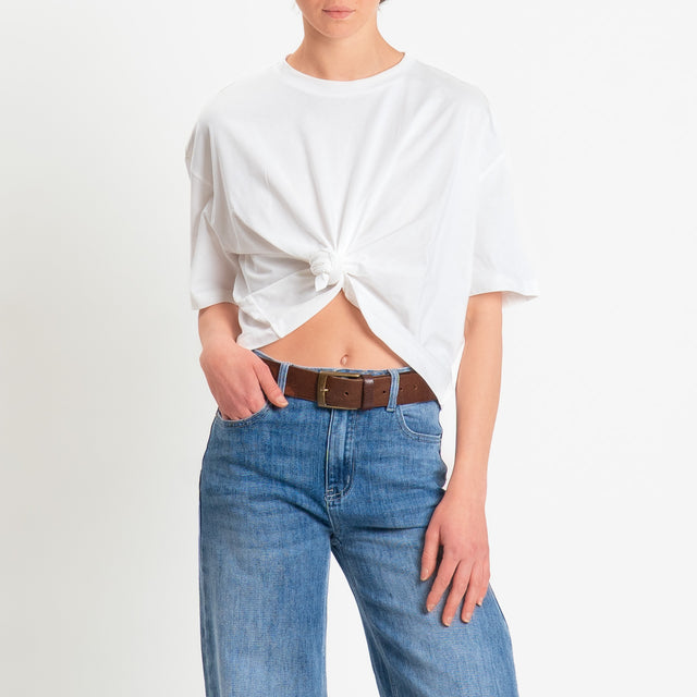 Dixie-T-shirt in cotone - panna