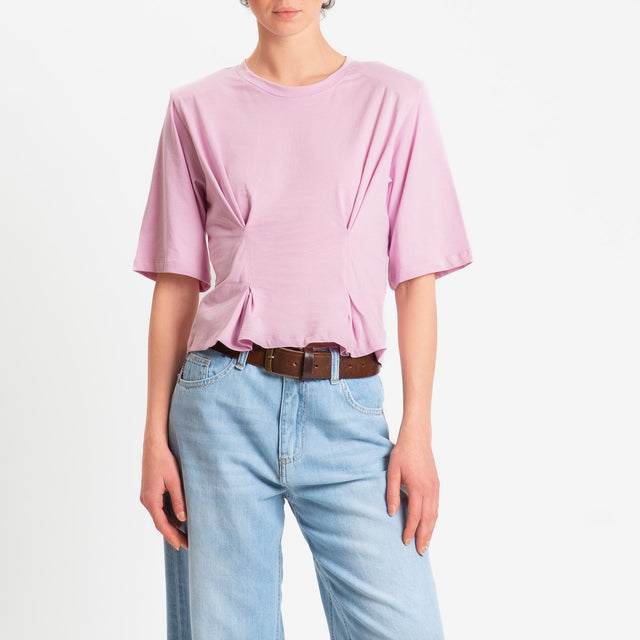 Dixie-T-shirt spalline con riprese davanti - glicine