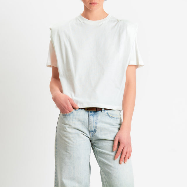 Dixie-T-shirt con spalline - bianco