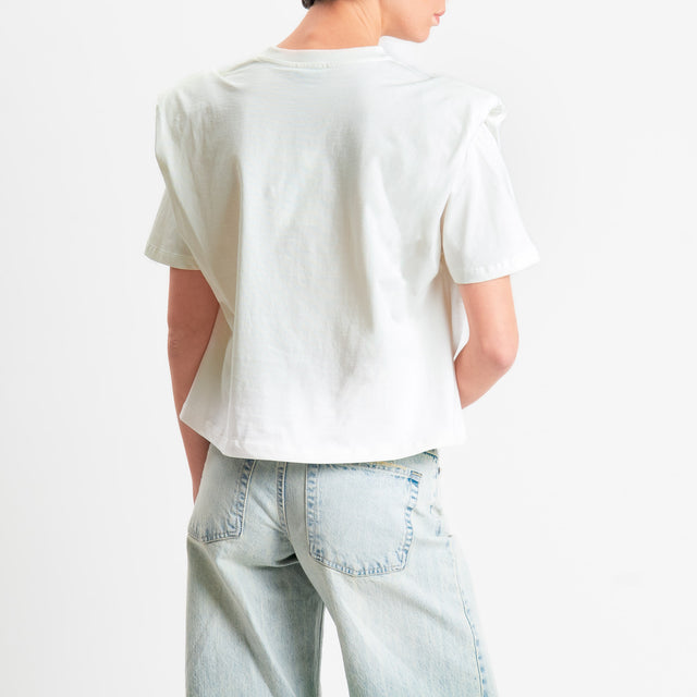 Dixie-T-shirt con spalline - bianco