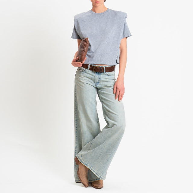 Dixie-T-shirt con spalline - grigio