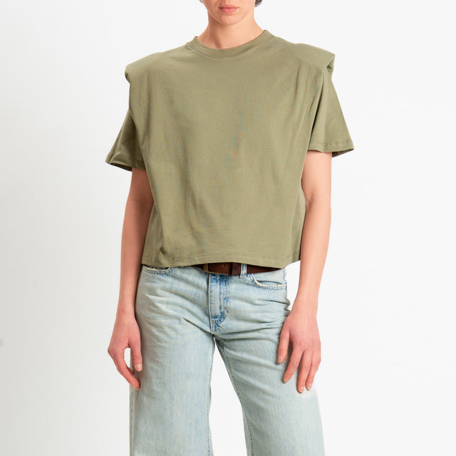 Dixie-T-shirt con spalline - militare