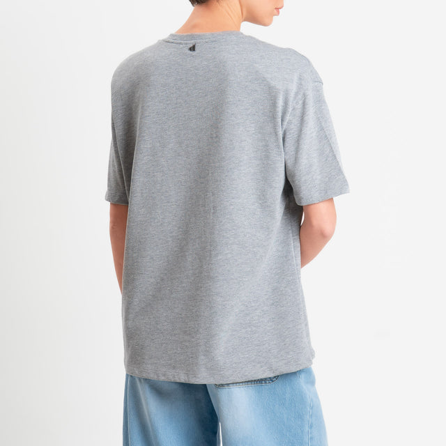 Dixie-T-shirt con spalline - grigio