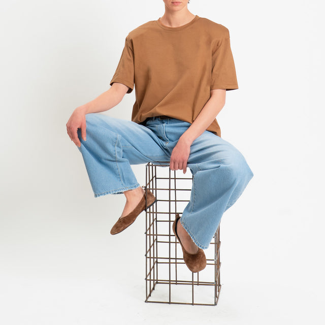 Dixie-T-shirt con spalline - tabacco