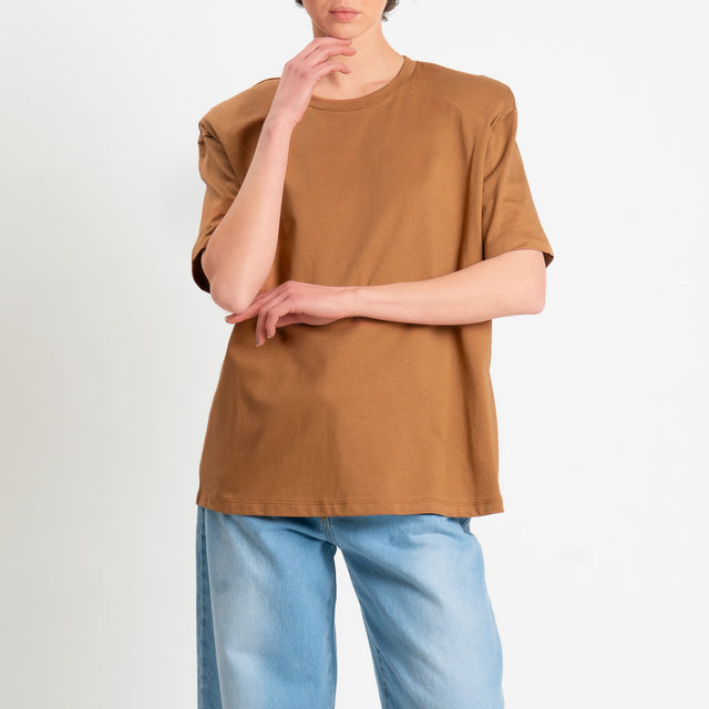 Dixie-T-shirt con spalline - tabacco