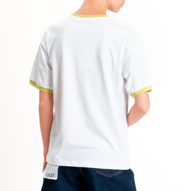 Dixie-T-shirt "LIMONES" - bianco/verde