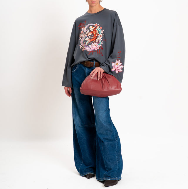 Dixie T-shirt with JAPAN print - lead