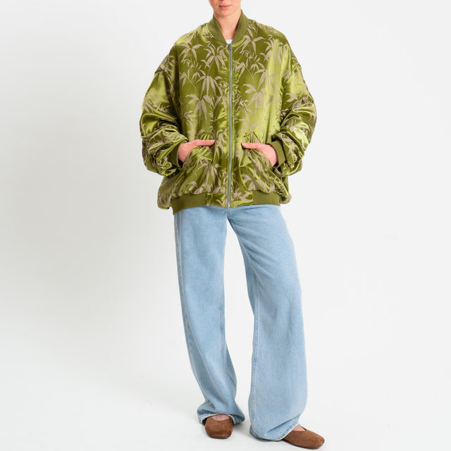 Dixie-Bomber fantasia maniche ampie - verde