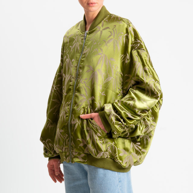 Dixie-Bomber fantasia maniche ampie - verde