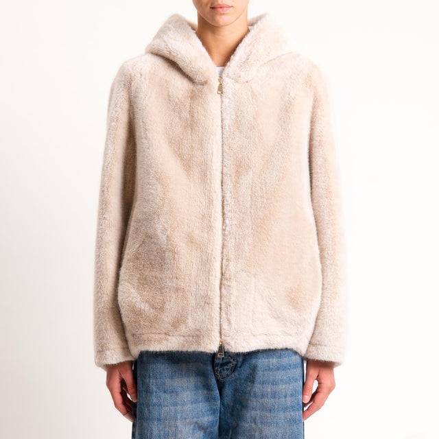 Dixie- Ecopelliccia con cappuccio - cacha