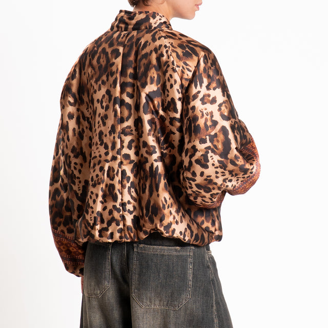 Dixie-Bomber fantasia animalier - beige/moro/nero