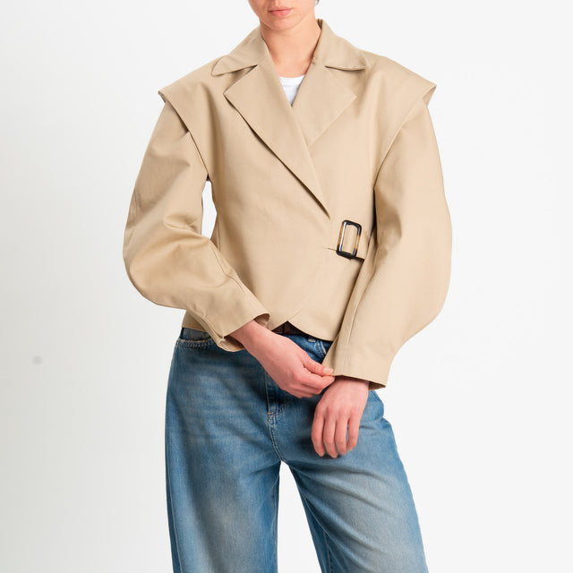 Dixie-Giacca spalline con riprese - beige