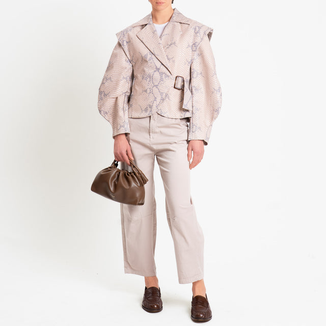 Dixie-Giacca stampa pitone - nude/grigio