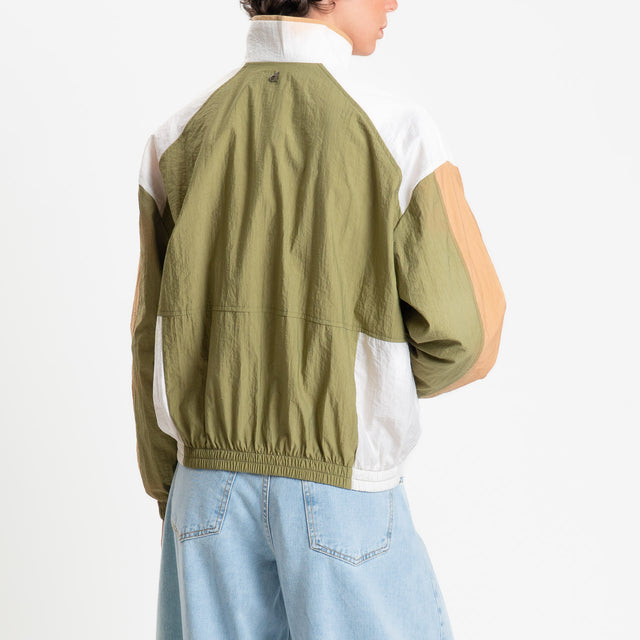 Dixie-Bomber multicolor - salvia/bianco/biscotto