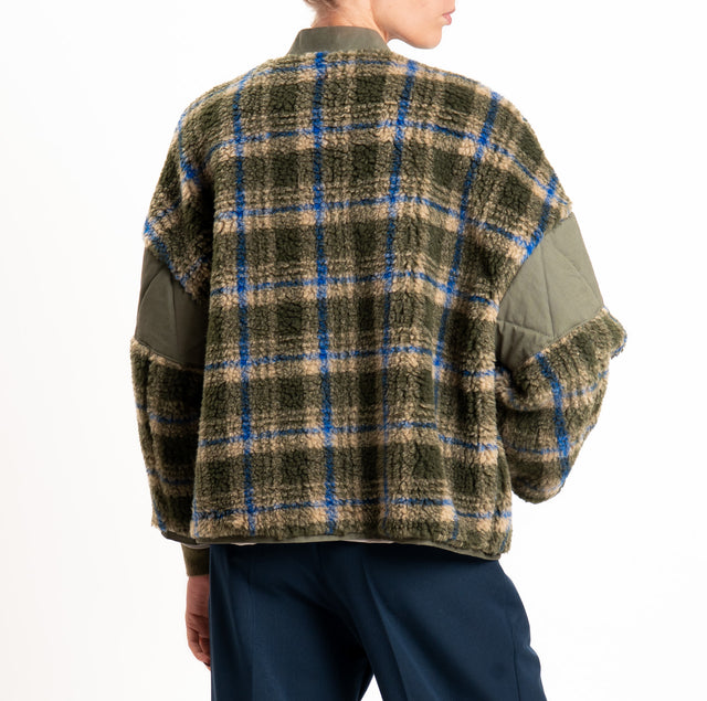 Dixie-Giacca teddy check - militare