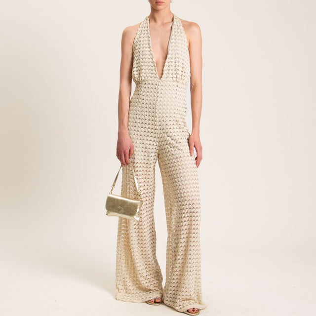 Dixie-Tuta pizzo crochet - crema