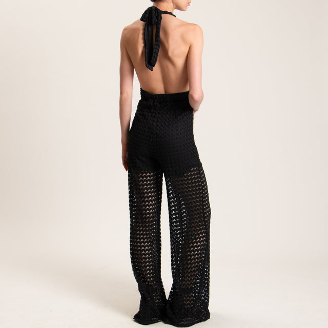 Dixie-Tuta pizzo crochet - nero