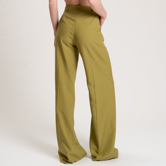 Eco-Pantalone palazzo misto lino - olio