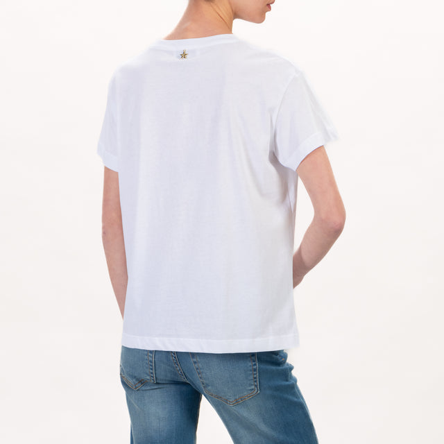 Souvenir-T-shirt minnie con applicazioni - bianco