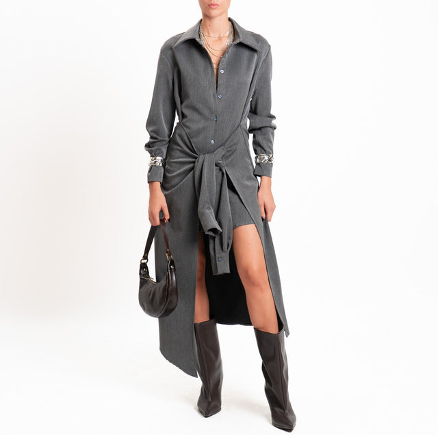 Haveone-chemisier con pannello - grigio