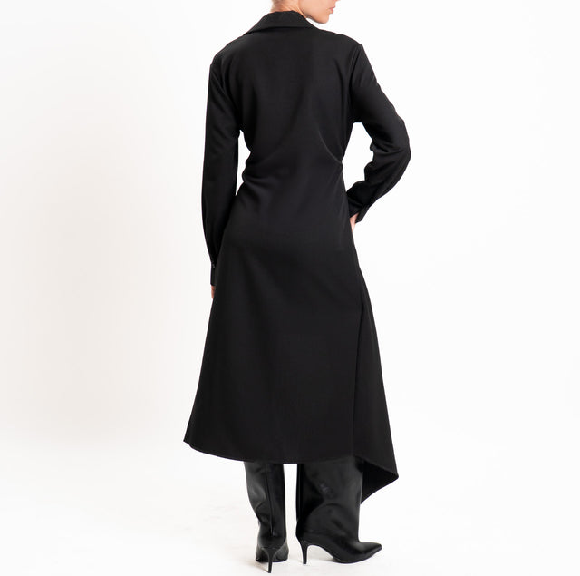 Haveone-chemisier con pannello - nero