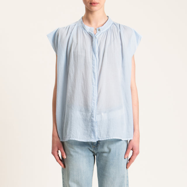 Haveone-Camicia mussola smanicata - cielo