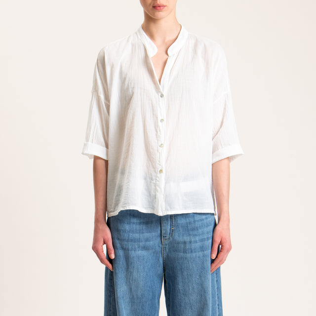 Haveone-Camicia mussola spacchi laterali - latte