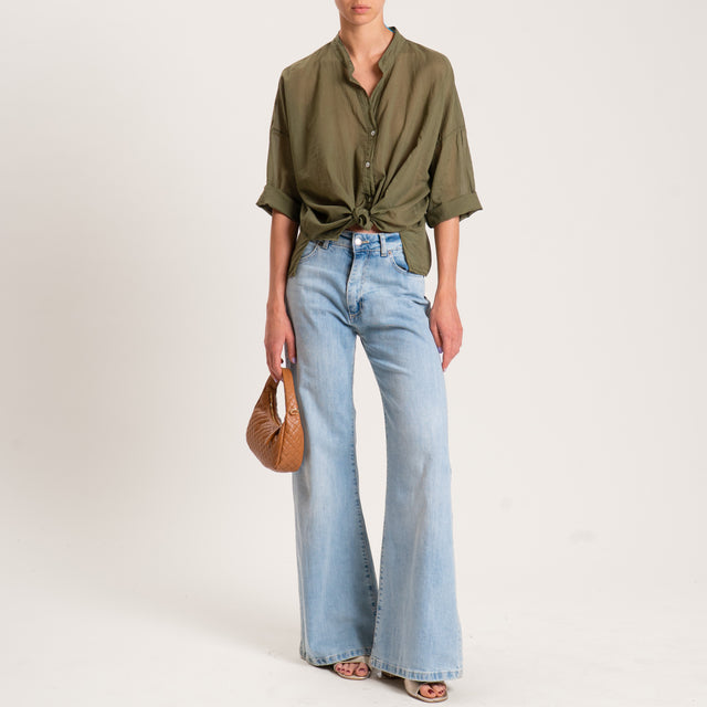 Haveone-Camicia mussola spacchi laterali - militare